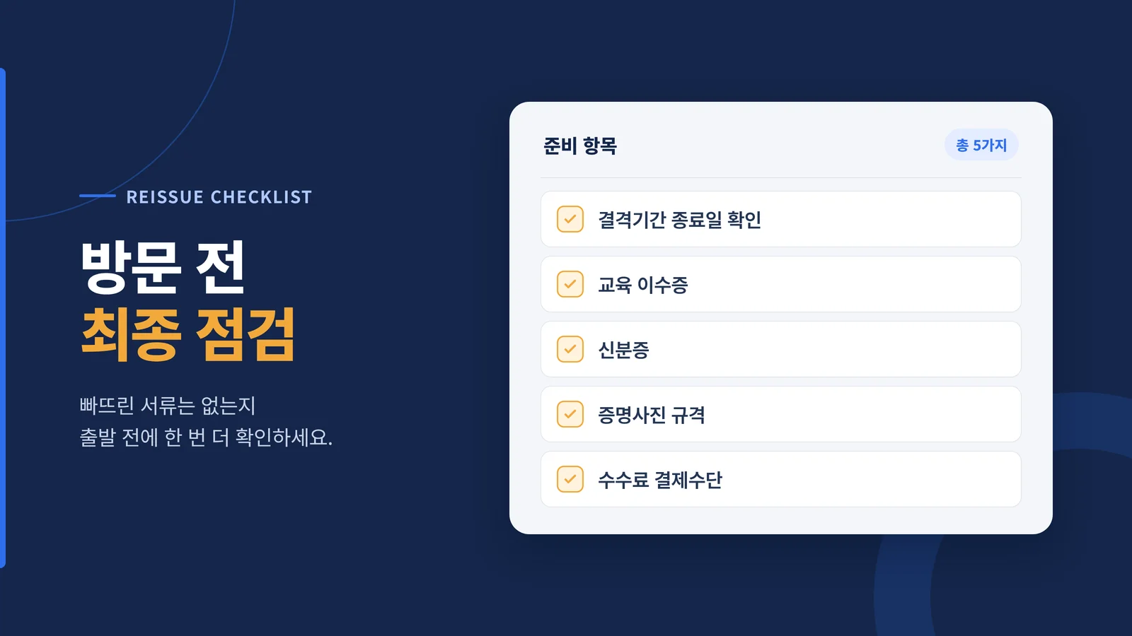 방문 전 최종 점검 체크리스트
