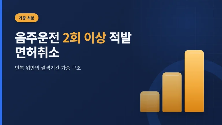 음주운전 2회 이상 적발 면허취소